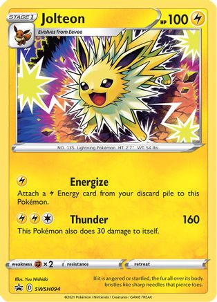 Jolteon SWSH094/307 - SWSH Sword & Shield Promo Cards Holofoil - for just $0.86! 