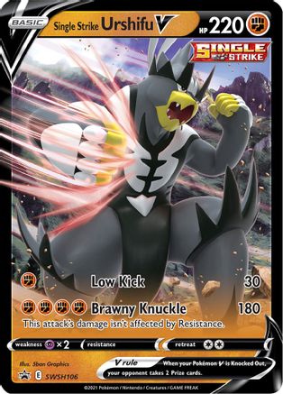 Single Strike Urshifu V SWSH106/307 - SWSH Sword & Shield Promo Cards Holofoil - for just $0.33! 