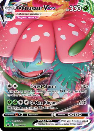 Venusaur VMAX SWSH102/307 - SWSH Sword & Shield Promo Cards Holofoil - for just $11.75! 