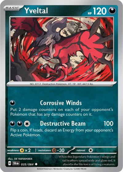 Yveltal (SV: Shrouded Fable) Near Mint Reverse Holofoil - for just $0.15! 