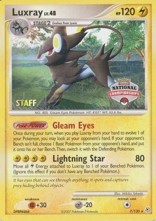 Luxray (7/130) (National Championships) (Staff) [Diamond & Pearl: Base Set] - for just $74.90! 