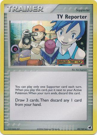 TV Reporter (82/101) (Stamped) [EX: Dragon Frontiers] - for just $2.90! 