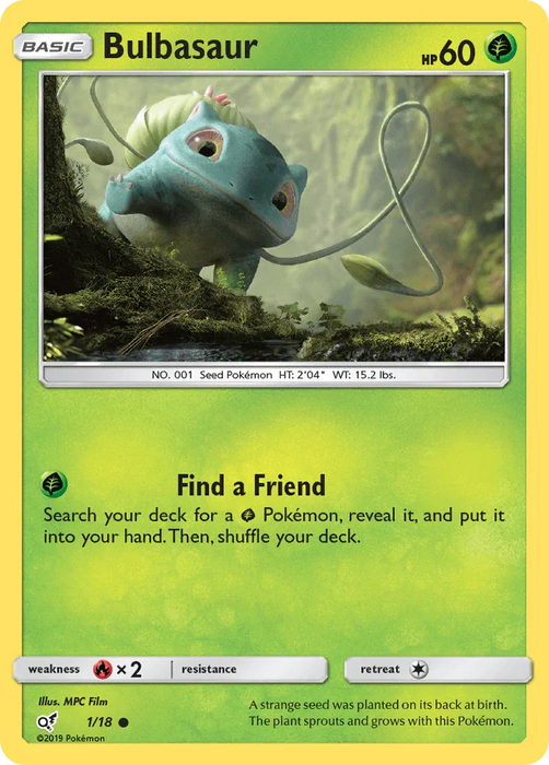 Bulbasaur (1/18) [Sun & Moon: Detective Pikachu] - for just $0.45! 