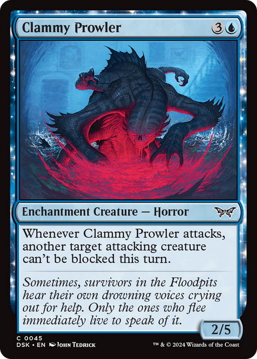Clammy Prowler (DSK-045) - Duskmourn: House of Horror: (enchantment) Foil - for just $0.02! 