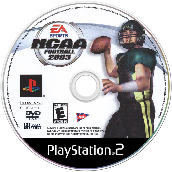 NCAA Football 2003 – PlayStation 2 (PS2) - for just $0! 