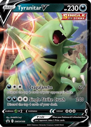 Tyranitar V SWSH109/307 - SWSH Sword & Shield Promo Cards Holofoil - for just $0.38! 