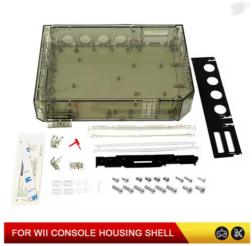 Nintendo Wii Replacement Shell Housing Smoke Black Clear Transparent - for just $27.99! 