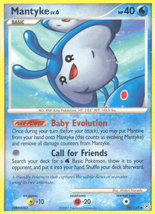 Mantyke (55/130) [Diamond & Pearl: Base Set] - for just $2! 