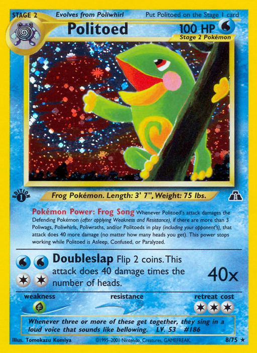 Politoed (8/75) [Neo Discovery 1st Edition] - Just $33.60! Shop now at Retro Gaming of Denver