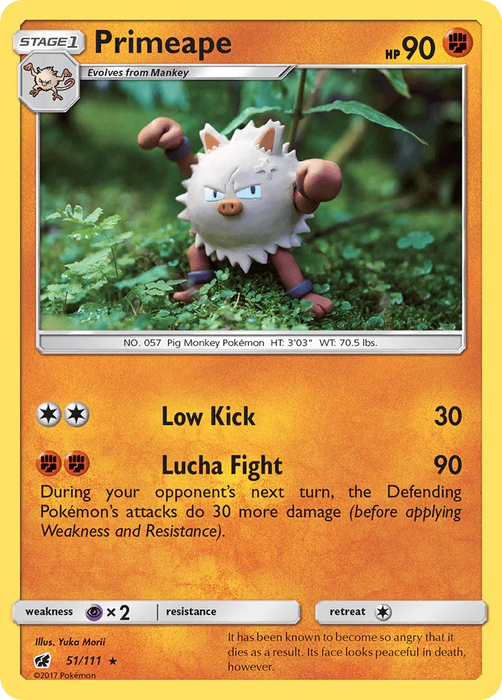 Primeape (51/111) [Sun & Moon: Crimson Invasion] - for just $0.35! 