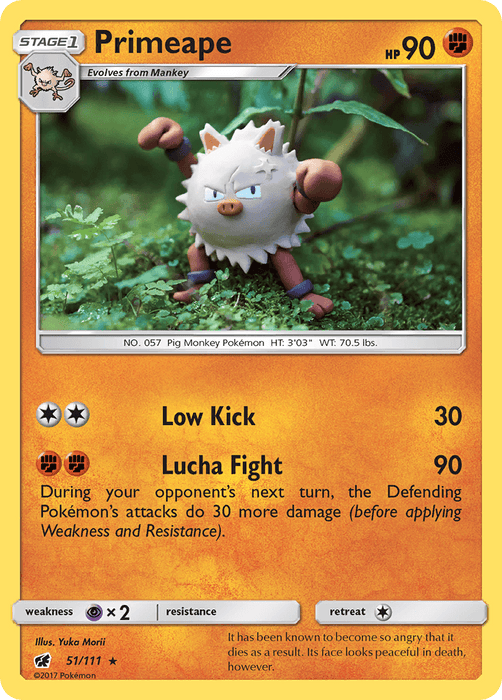 Primeape (51/111) [Sun & Moon: Crimson Invasion] - for just $0.20! 