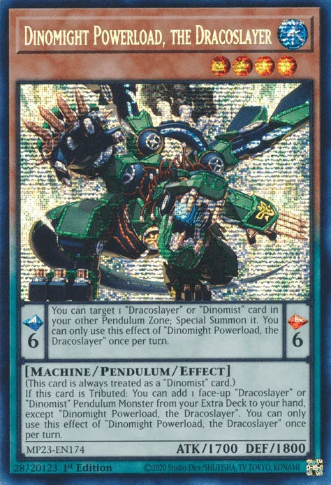 Dinomight Powerload, the Dracoslayer [MP23-EN174] Prismatic Secret Rare - for just $0.10! 