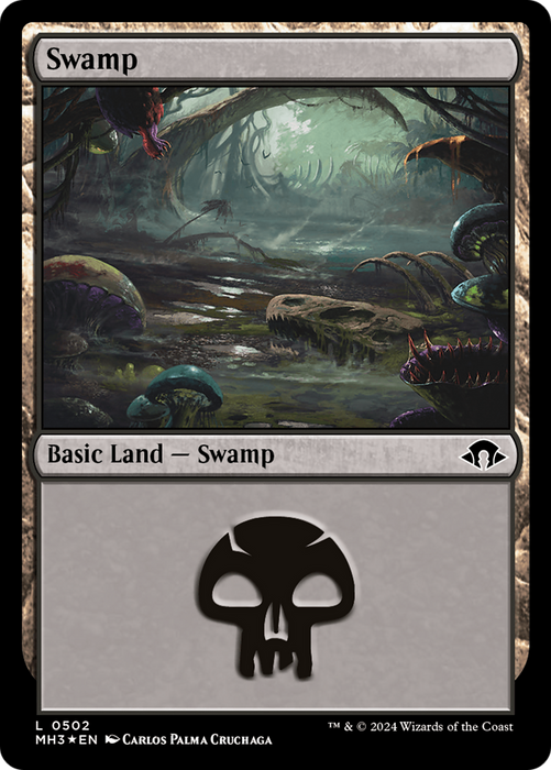 Swamp (0502) (Ripple Foil) (MH3-502) - Modern Horizons 3 Foil - for just $0.08! 