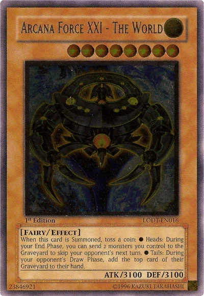 Arcana Force XXI - The World [LODT-EN016] Ultimate Rare - for just $8.60! 