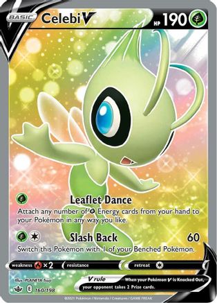 Celebi V (Full Art) 160/198 - SWSH06 Chilling Reign Holofoil - for just $5.50! 