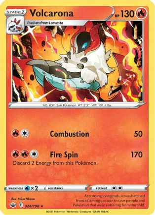 Volcarona 024/198 - SWSH06 Chilling Reign Reverse Holofoil - for just $0.06! 