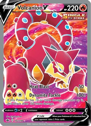 Volcanion V (Full Art) 162/198 - SWSH06 Chilling Reign Holofoil - for just $1.18! 