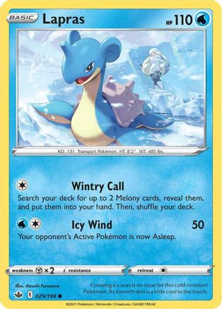 Lapras 029/198 - SWSH06 Chilling Reign - for just $0.08! 