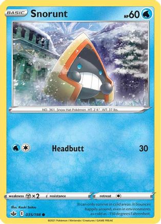 Snorunt 035/198 - SWSH06 Chilling Reign - for just $0.05! 