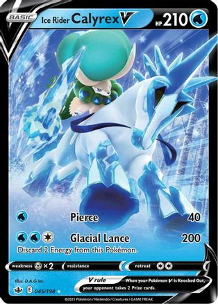Ice Rider Calyrex V 045/198 - SWSH06 Chilling Reign Holofoil - for just $0.57! 