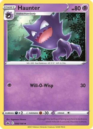 Haunter 056/198 - SWSH06 Chilling Reign Reverse Holofoil - for just $0.13! 