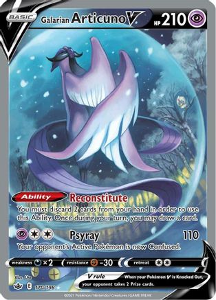 Galarian Articuno V (Alternate Full Art) 170/198 - SWSH06 Chilling Reign Holofoil - for just $26.09! 