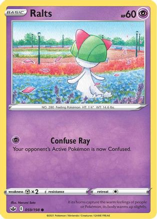 Ralts 059/198 - SWSH06 Chilling Reign Reverse Holofoil - for just $0.13! 