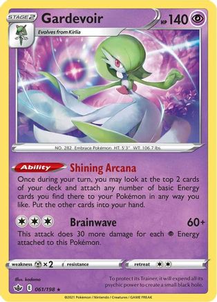 Gardevoir 061/198 - SWSH06 Chilling Reign Reverse Holofoil - for just $0.26! 