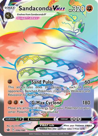 Sandaconda VMAX (Secret) 206/198 - SWSH06 Chilling Reign Holofoil - for just $2! 