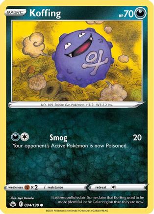 Koffing 094/198 - SWSH06 Chilling Reign - for just $0.09! 