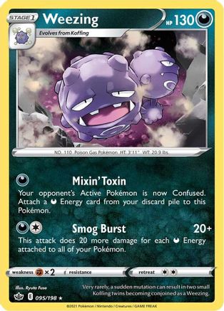 Weezing 095/198 - SWSH06 Chilling Reign Reverse Holofoil - for just $0.10! 