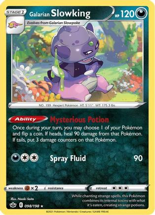 Galarian Slowking 098/198 - SWSH06 Chilling Reign Holofoil - for just $0.10! 