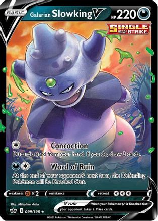 Galarian Slowking V 099/198 - SWSH06 Chilling Reign Holofoil - for just $0.35! 