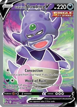 Galarian Slowking V (Full Art) 178/198 - SWSH06 Chilling Reign Holofoil - for just $2.18! 