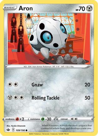 Aron 109/198 - SWSH06 Chilling Reign - for just $0.08! 