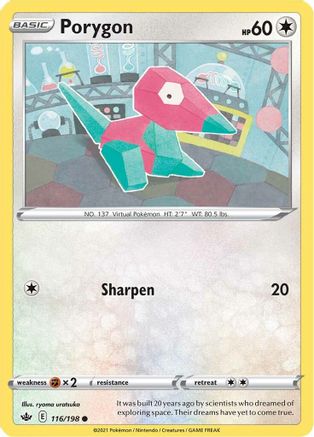 Porygon 116/198 - SWSH06 Chilling Reign Reverse Holofoil - for just $0.12! 