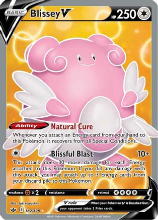 Blissey V (Full Art) 182/198 - SWSH06 Chilling Reign Holofoil - for just $3! 