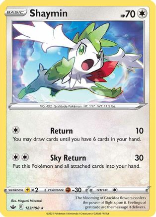 Shaymin 123/198 - SWSH06 Chilling Reign Holofoil - for just $0.13! 
