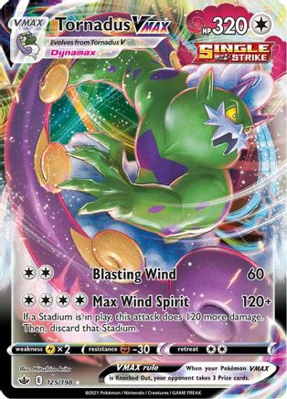 Tornadus VMAX 125/198 - SWSH06 Chilling Reign Holofoil - for just $0.80! 