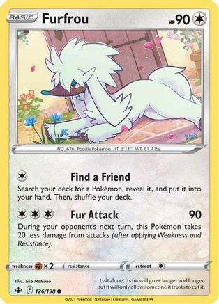 Furfrou 126/198 - SWSH06 Chilling Reign - for just $0.05! 