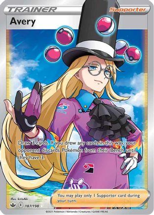 Avery (Full Art) 187/198 - SWSH06 Chilling Reign Holofoil - for just $1.78! 