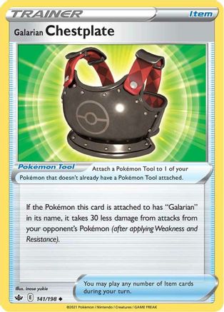 Galarian Chestplate 141/198 - SWSH06 Chilling Reign - for just $0.03! 