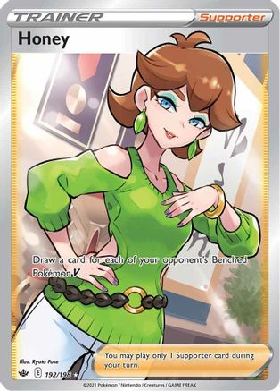 Honey (Full Art) 192/198 - SWSH06 Chilling Reign Holofoil - for just $1.94! 