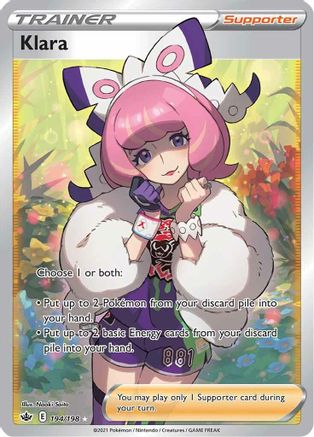 Klara (Full Art) 194/198 - SWSH06 Chilling Reign Holofoil - for just $10.63! 