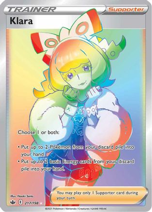 Klara (Secret) 217/198 - SWSH06 Chilling Reign Holofoil - for just $1! 