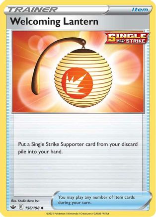 Welcoming Lantern 156/198 - SWSH06 Chilling Reign Reverse Holofoil - for just $0.08! 