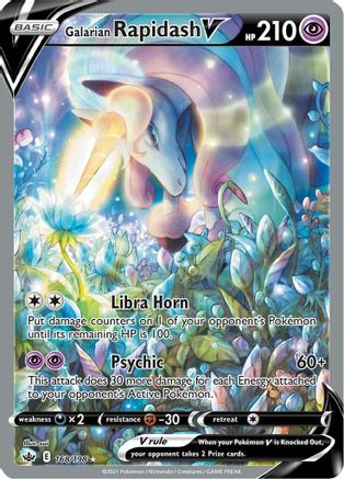 Galarian Rapidash V (Alternate Full Art) 168/198 - SWSH06 Chilling Reign Holofoil - for just $32.66! 