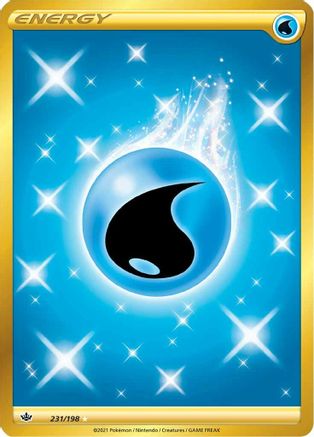 Water Energy (Secret) 231/198 - SWSH06 Chilling Reign Holofoil - for just $3! 