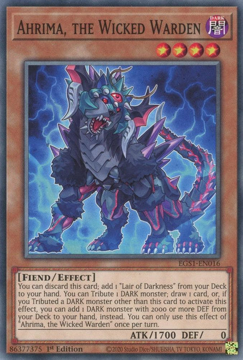 Ahrima, the Wicked Warden [EGS1-EN016] Common - for just $0.15! 