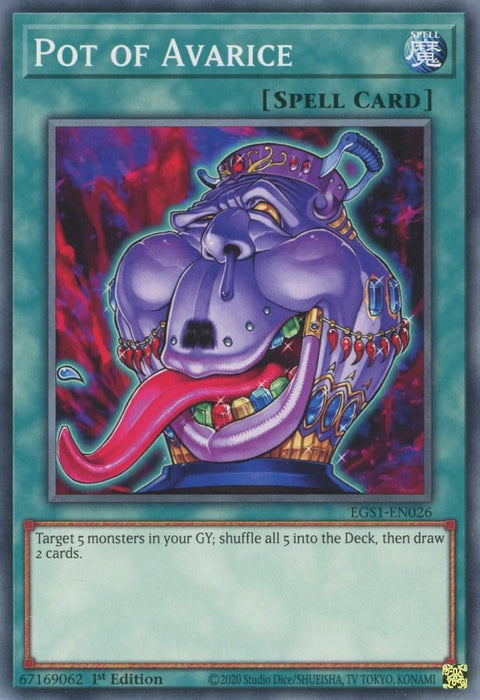 Pot of Avarice [EGS1-EN026] Common - for just $0.35! 
